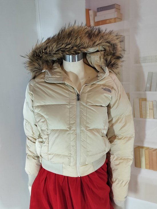 The North Face Jackets & Blazers - The North Face Women's Beige Puffer Jacket with Faux Fur Hood